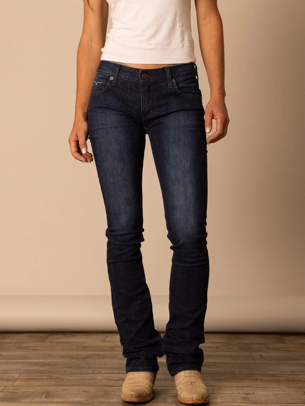 Kimes Ranch Audrey Dark Wash Low Rise Bootcut Jeans, Size 6/34 - Picture 1 of 7